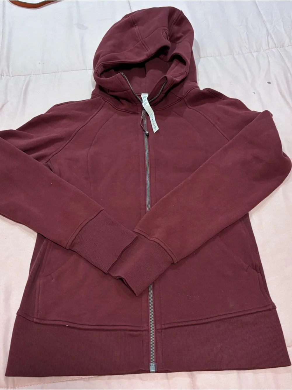 Lululemon Scuba Full-Zip Hoodie, RDMR-Red Merlot, Size 6